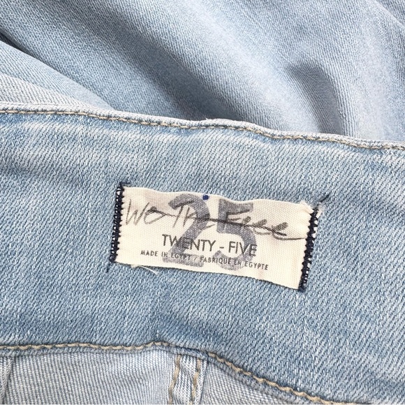 New Free People Jayde Flare Jeans High Rise in Washed Out Light Denim Blue 25 - Picture 8 of 13
